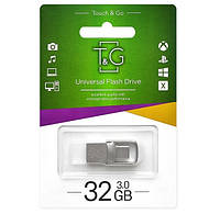 Флешка (флеш-накопитель) 32GB T&G 104 Metal series (USB-Type C) Silver