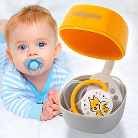 Контейнер - футляр для соски та пустушки BabyOno Жовтий
