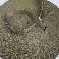 Стрічка трубчата 100% поліамід 25мм колір хакі (боб 50м) р 2253