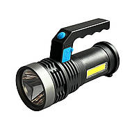 Фонарик ручной BL-8205 3W CREE T6 + COB (ЗУ microUSB, 2х18650, 4Р) 15,5см