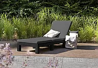 Шезлонг лежак Allibert by Keter Daytona Sunlounger Graphite (графит) искусственный ротанг