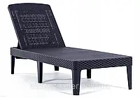 Шезлонг лежак Allibert by Keter Jaipur Sun Lounger Graphite (графит) искусственный ротанг