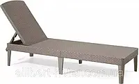 Шезлонг лежак Allibert by Keter Jaipur Sun Lounger Cappuccino (капучино) искусственный ротанг