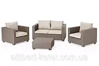 Комплект садових меблів зі штучного ротангу Salta 2-Seater Sofa Set капучіно ( Allibert )