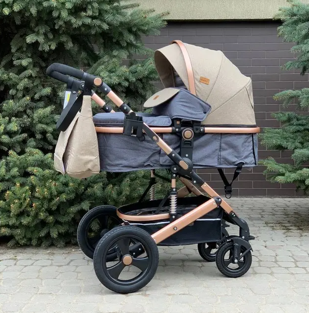 Універсальна коляска трансформер 2В1 NINOS BRAVA NEW BEIGE (Khaki)