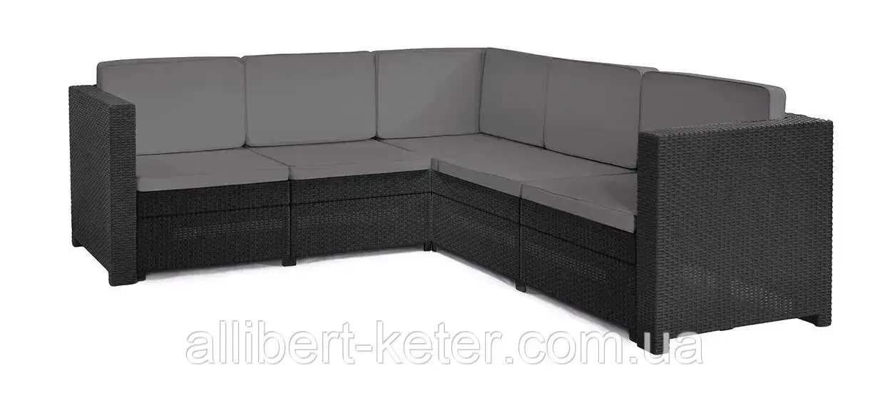 Набір садових меблів Provence Set Without Coffee Table Graphite ( графіт ) з штучного ротанга ( Keter )