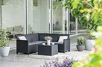 Комплект садовой мебели Allibert by Keter Emma 5 Seater Corner Smooth Armrest with Storage Table (Keter Emma)