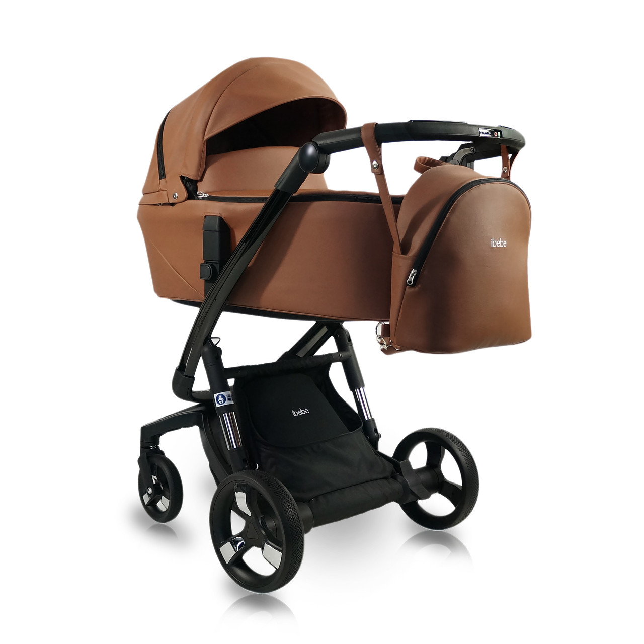 Коляска 2 в 1 Ibebe i-stop 22 Gloss (Екошкіра)