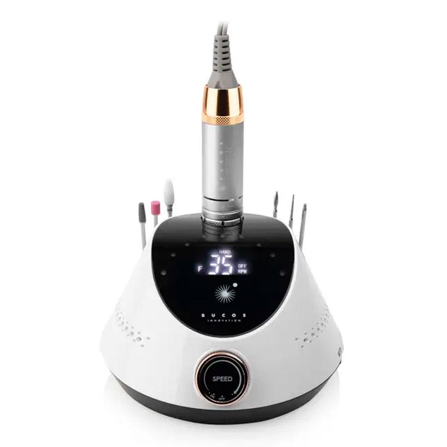 Фрезер для манікюру і педикюру Bucos Nail Drill X2 PRO WHITE PEARL (білий), 65 Вт, 35000 об/хв
