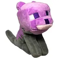 Мягкая игрушка Minecraft Dyed Cat оцелот фиолетовый сидит