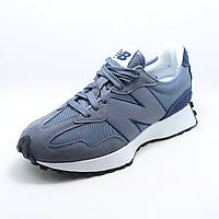 Мужские кроссовки New Balance 327 - кожаные, синие (оригинал)