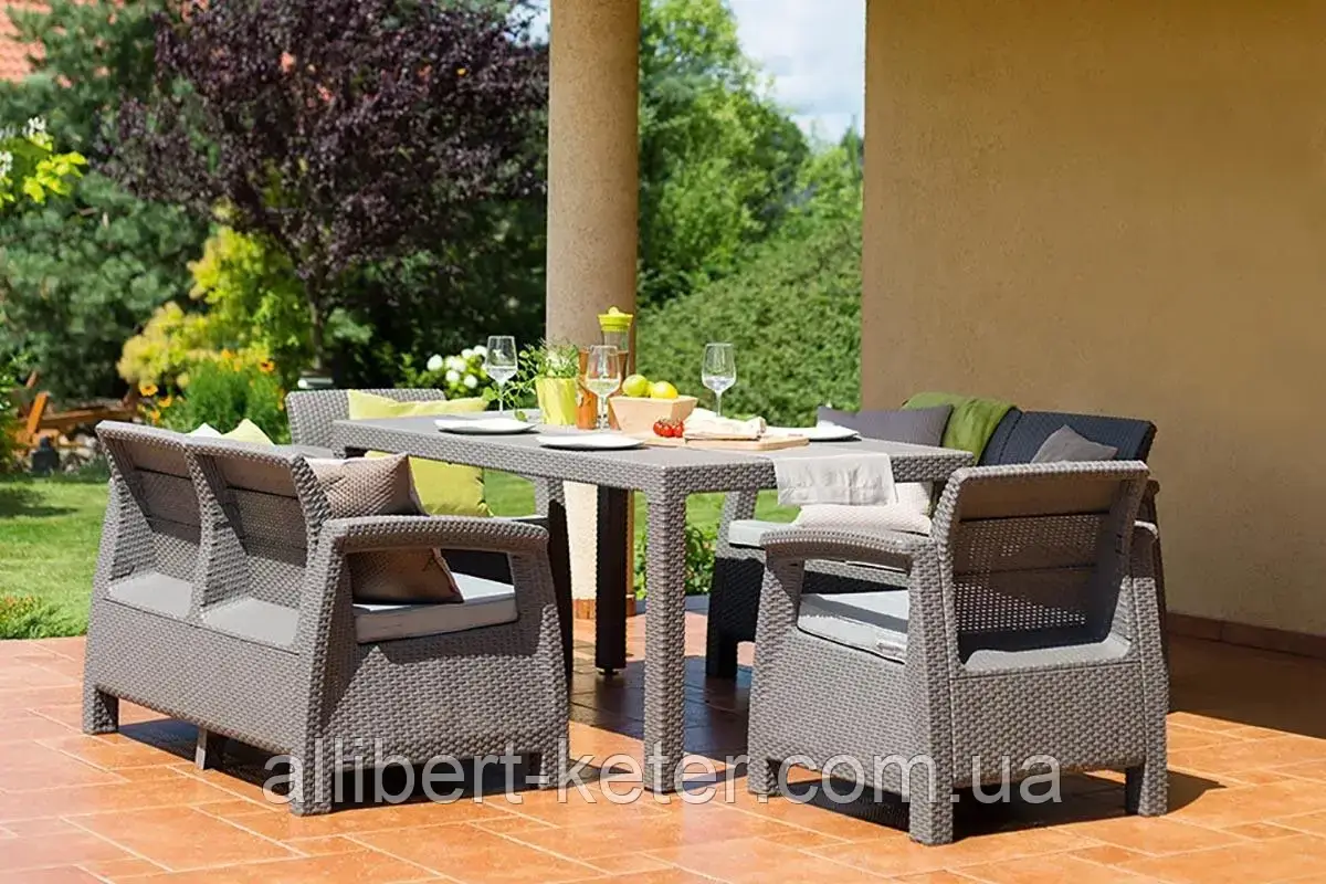 Keter corfu sofa set sale