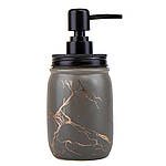 Диспенсер для мила "Лагідний дотик", сірий 8*18,5 см (9024-015)