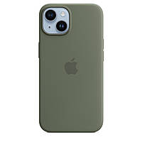 Оригинальный чехол Apple iPhone 14 Silicone Case, cтильный чехол для айфон 14, оливковый