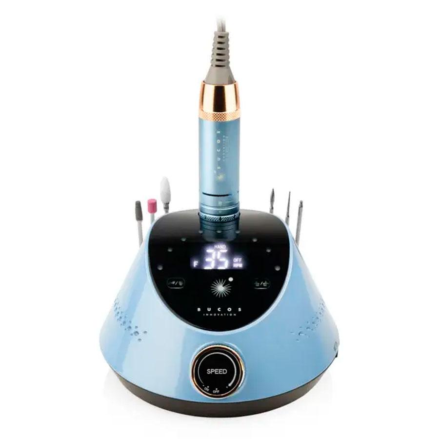 Фрезер для манікюру і педикюру Bucos Nail Drill X2 PRO OCEAN BLUE (блакитний), 65 Вт, 35000 об/хв