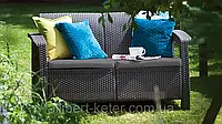 Allibert Corfu Love Seat садовая мебель из искусственного ротанга (Corfu Love Seat)