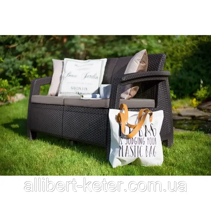 Allibert Corfu Love Seat садовая мебель из искусственного ротанга (Corfu Love Seat) - фото 4 - id-p2111201623