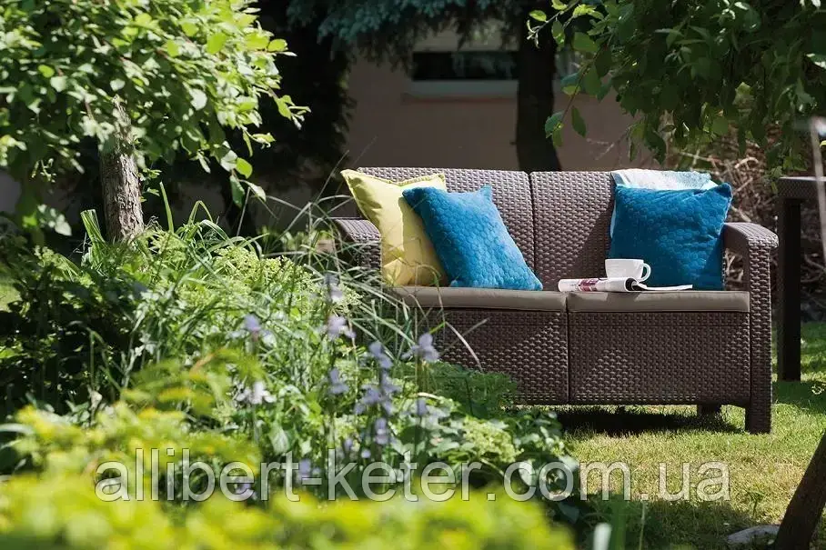 Allibert Corfu Love Seat садовая мебель из искусственного ротанга (Corfu Love Seat) - фото 7 - id-p2111201623