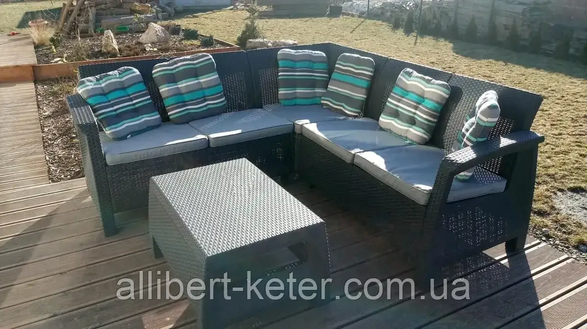 Allibert Corfu Relax Set садовая мебель из искусственного ротанга (Corfu Relax) - фото 6 - id-p2111201636