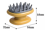 Щітка масажер спінювач для миття голови блістер, фото 4