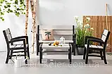 Комплект садових меблів Allibert by Keter Montero Set ( під дерево ) ( Keter Montero Wood Look Lounge Set ), фото 4