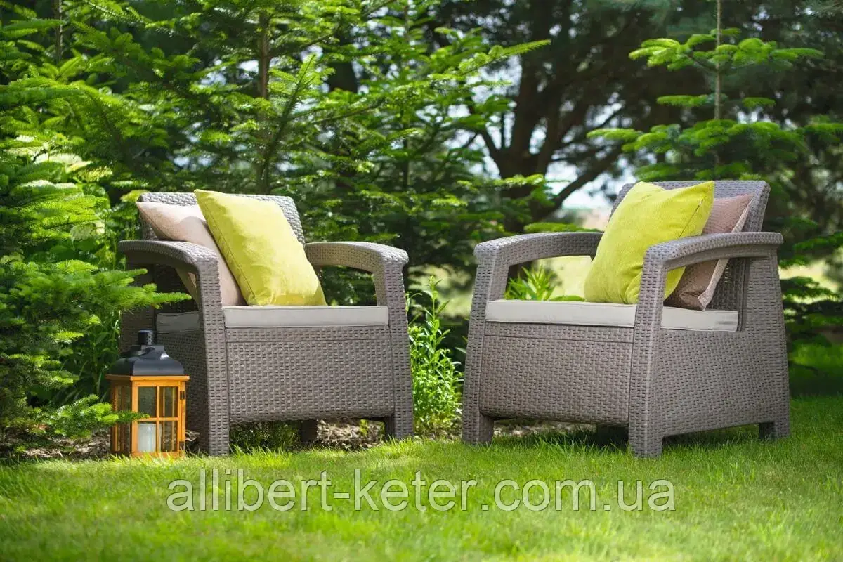 Комплект садовой мебели Corfu Duo (Keter Corfu Duo Set) для дома, сада, беседки, террасы, кафе - фото 9 - id-p2111201652