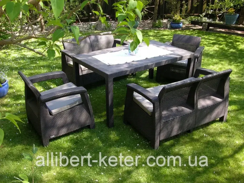 Комплект садових меблів Allibert by Keter Corfu Fiesta Dining Garden Set ( Keter Corfu Fiesta Set )
