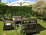 Комплект садових меблів Allibert by Keter Corfu Fiesta Dining Garden Set Cappuccino ( капучіно ) (Keter Corfu), фото 6