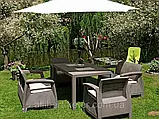 Комплект садових меблів Allibert by Keter Corfu Fiesta Dining Garden Set Cappuccino ( капучіно ) (Keter Corfu), фото 9