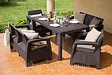 Комплект садових меблів Allibert by Keter Corfu Fiesta Dining Garden Set Brown ( коричневий ) ( Keter Corfu ), фото 5