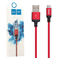 Кабель зарядный USB-Type-C Hoco X14 Times Speed (3А, 2м) черно-красный
