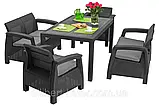 Комплект садових меблів Allibert by Keter Corfu Fiesta Dining Garden Set Graphite ( графіт ) ( Keter Corfu ), фото 4