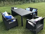 Комплект садових меблів Allibert by Keter Corfu Fiesta Dining Garden Set Graphite ( графіт ) ( Keter Corfu ), фото 10