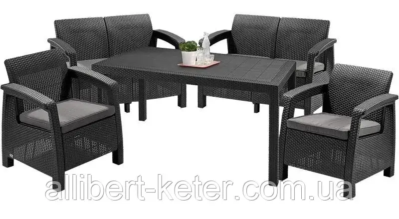 Комплект садовой мебели Allibert by Keter Corfu Fiesta Outdoor Furniture Set (Keter Corfu Fiesta Set) - фото 1 - id-p2111210669