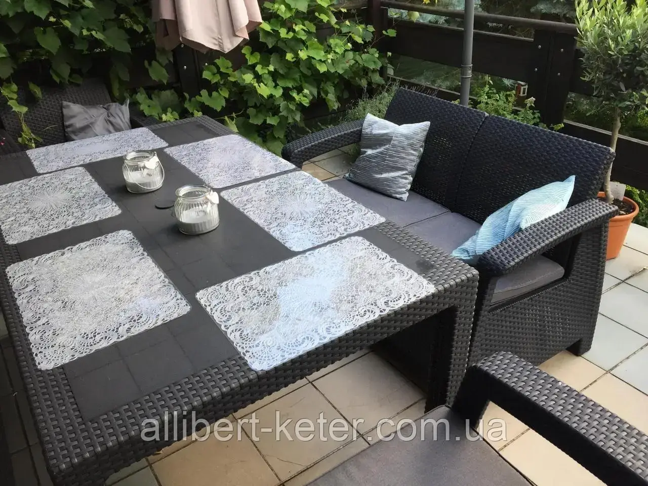 Комплект садовой мебели Allibert by Keter Corfu Fiesta Outdoor Furniture Set (Keter Corfu Fiesta Set) - фото 2 - id-p2111210669