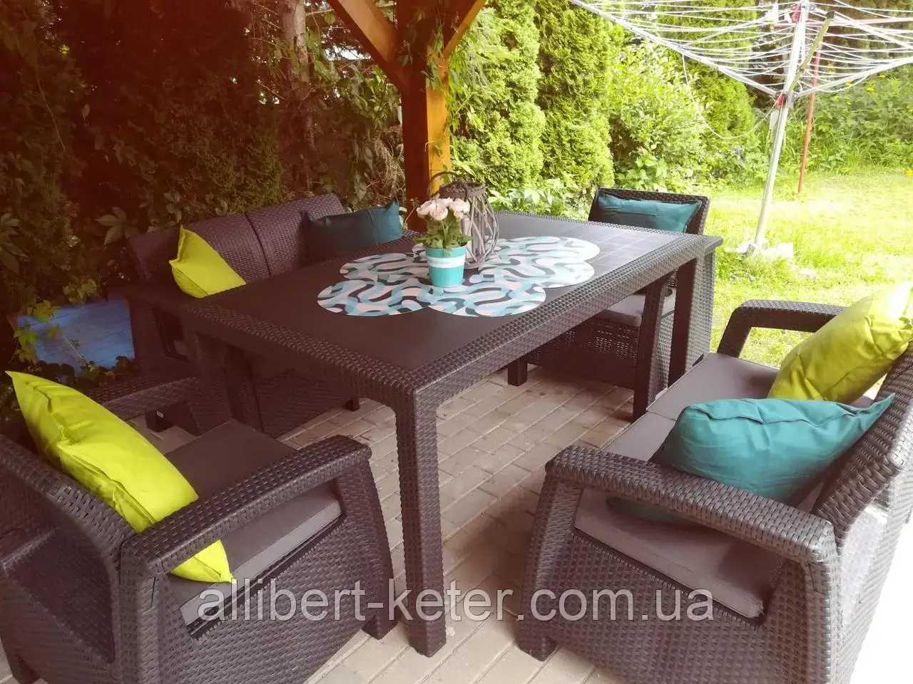 Комплект садовой мебели Allibert by Keter Corfu Fiesta Outdoor Furniture Set (Keter Corfu Fiesta Set) - фото 8 - id-p2111210669