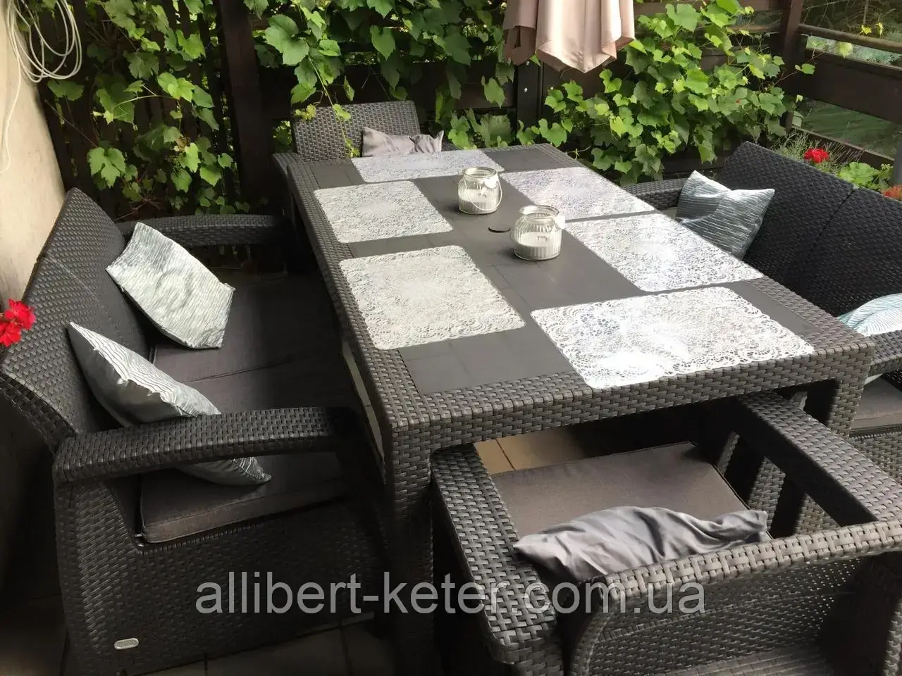 Комплект садовой мебели Allibert by Keter Corfu Fiesta Outdoor Furniture Set (Keter Corfu Fiesta Set) - фото 10 - id-p2111210669