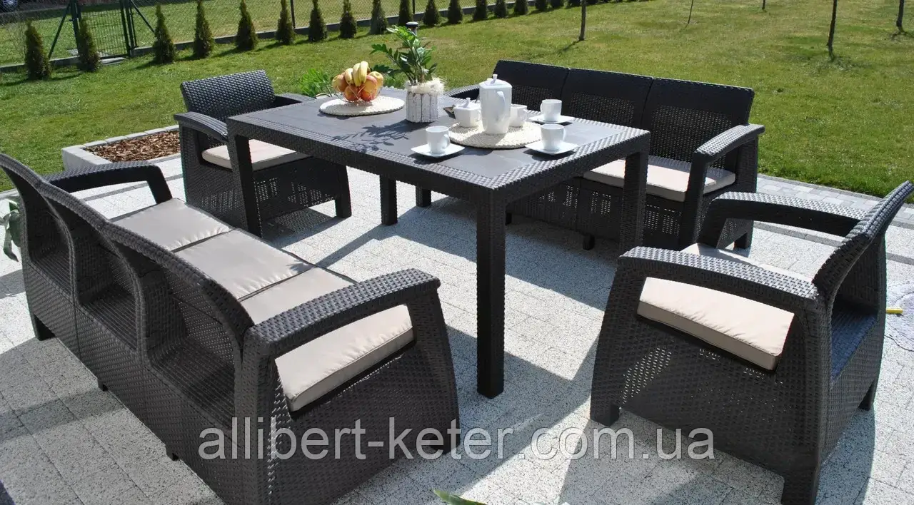 Комплект садових меблів Allibert by Keter Corfu Fiesta Max Dining Garden Set ( Keter Corfu Fiesta Max )