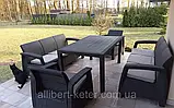 Комплект садових меблів Allibert by Keter Corfu Fiesta Max Dining Garden Set Graphite ( графіт ) Keter Corfu, фото 8