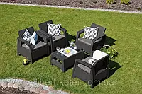 Комплект садовой мебели Curver Corfu Quattro (Keter Corfu Quattro Set) для дома, сада, беседки, террасы