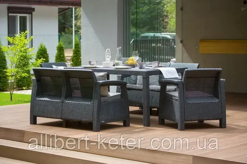 Комплект садовой мебели Keter Corfu Fiesta (Corfu Fiesta Set) для дома, сада, беседки, террасы, заведений - фото 5 - id-p2111201664