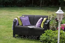 Комплект садових меблів Allibert Corfu Love Seat ( Keter Corfu Love ) диван для саду і тераси 2-х місцевий