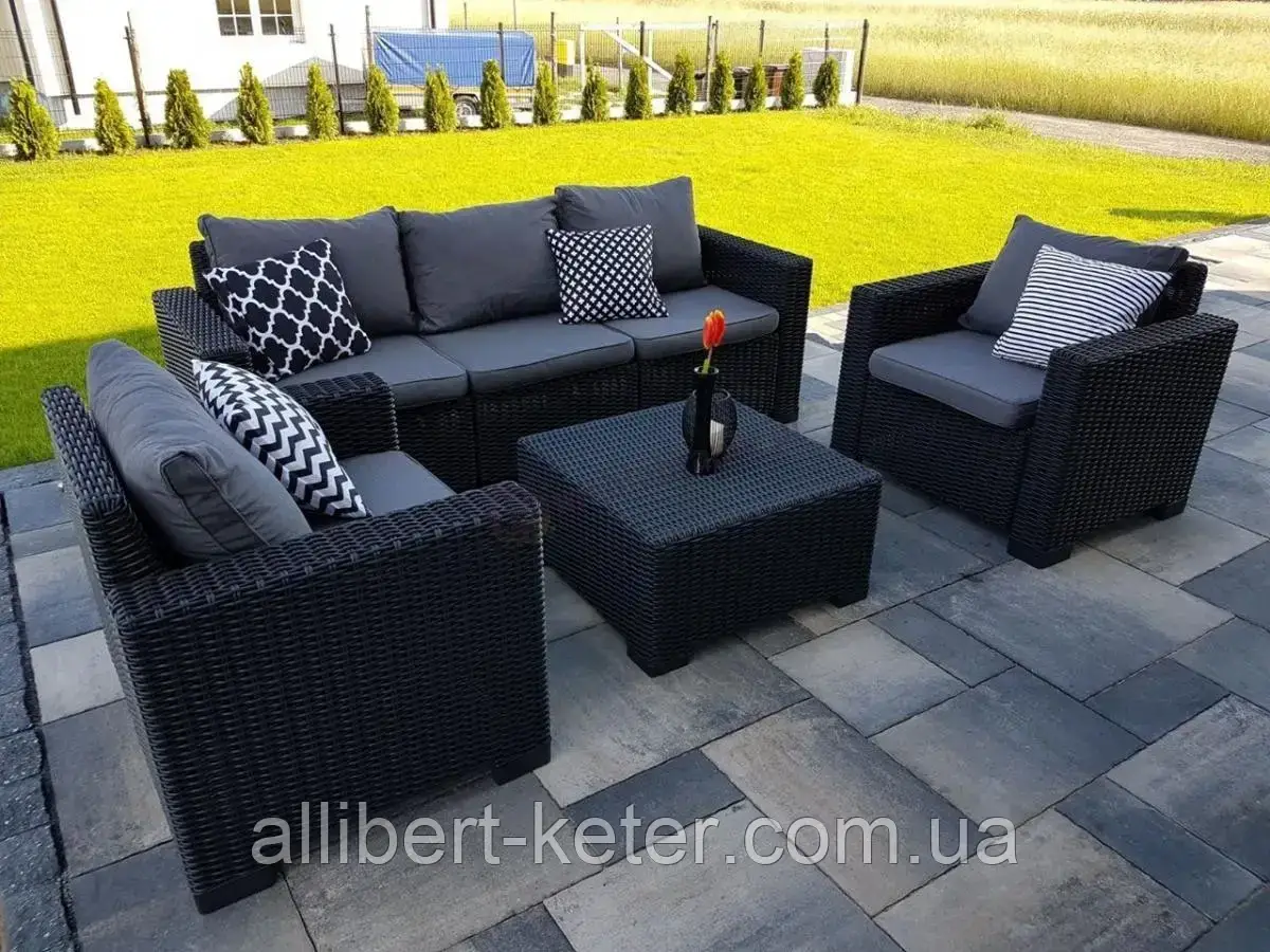 Allibert California 3 Seater Set садовая мебель из искусственного ротанга ( California Set ) - фото 8 - id-p2111201690