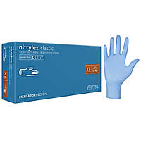 Перчатки медицинские одноразовые Nitrylex Classic (XL) Classic синие 50пар/уп