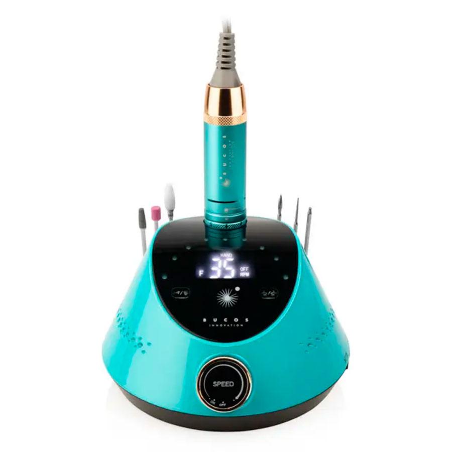 Фрезер для манікюру і педикюру Bucos Nail Drill X2 PRO TIFFANY (бірюзовий), 65 Вт, 35000 об/хв