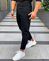 Джинсы черные мужские мом широкие зауженные книзу Джинсовые штаны базовые качественные