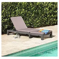 Шезлонг лежак Allibert by Keter Daytona Sunlounger Brown (коричневый) искусственный ротанг