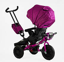 Велосипед триколісний дитячий з батьківською ручкою Best Trike Perfetto 8066 / 713-29 (надувні колеса, USB, музика, світло), фото 6