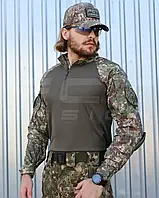 Тактическая рубашка Убакс CoolPass antistatic Хищник с налокотниками
