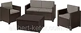 Набір садових меблів Monaco Set With Storage Table Brown ( коричневий ) з штучного ротанга ( Keter ), фото 5